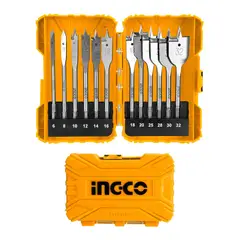 INGCO - Set De Brocas Planas Para Madera Industrial 12 Piezas 6-32Mm Akdl1201