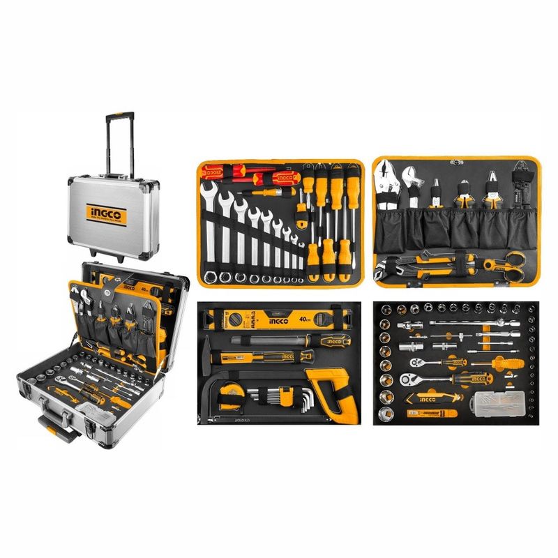 INGCO - Set De Herramientas Industrial Maletin Metalico 147 Piezas Ingco Hkthp21471