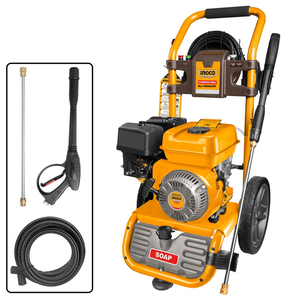 INGCO - Hidrolavadora A Gasolina Industrial 6Hp/214Bar Ingco Ghpw2003