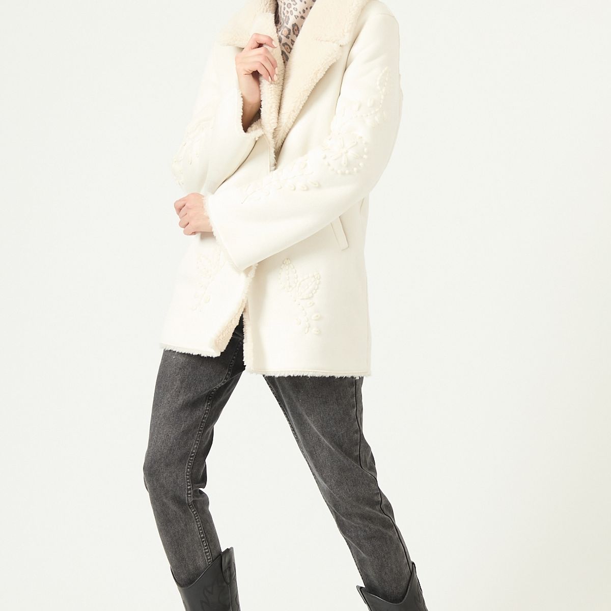 PRIVILEGE - Chaqueta crudo 2702