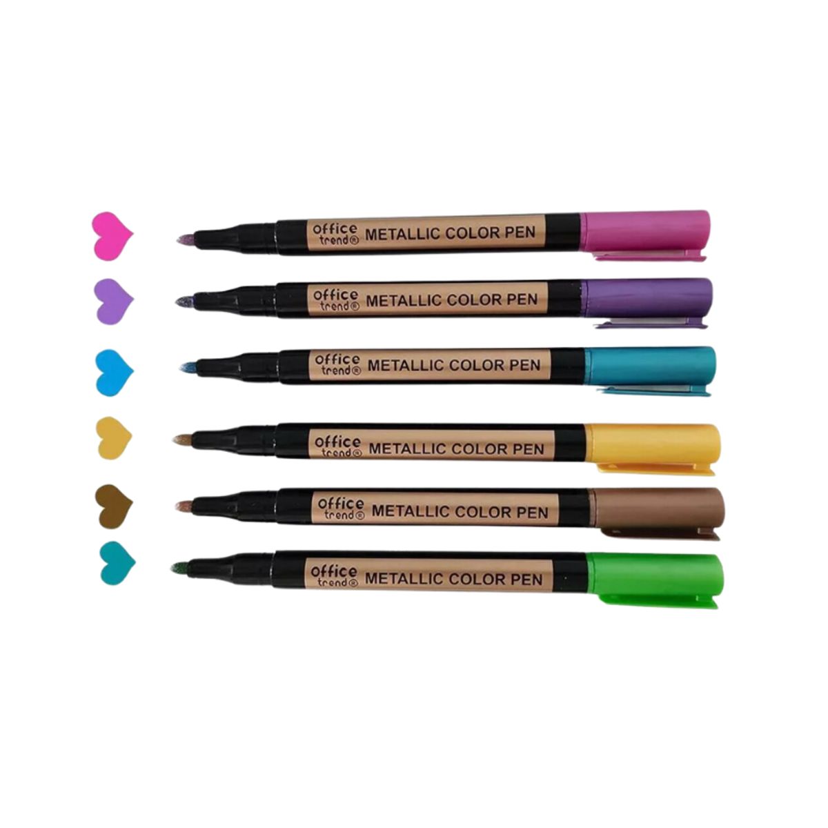 OFFICE - Set 6 Rotuladores Acrílicos Plumones Metalizados