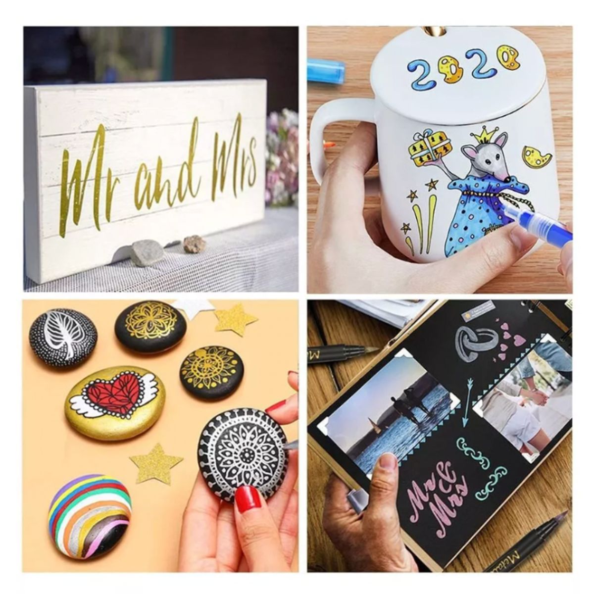 OFFICE - Set 6 Rotuladores Acrílicos Plumones Metalizados