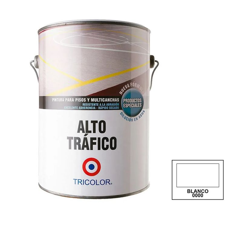 TRICOLOR - PINTURA ALTO TRAFICO BLANCO TRICOLOR 1GL.