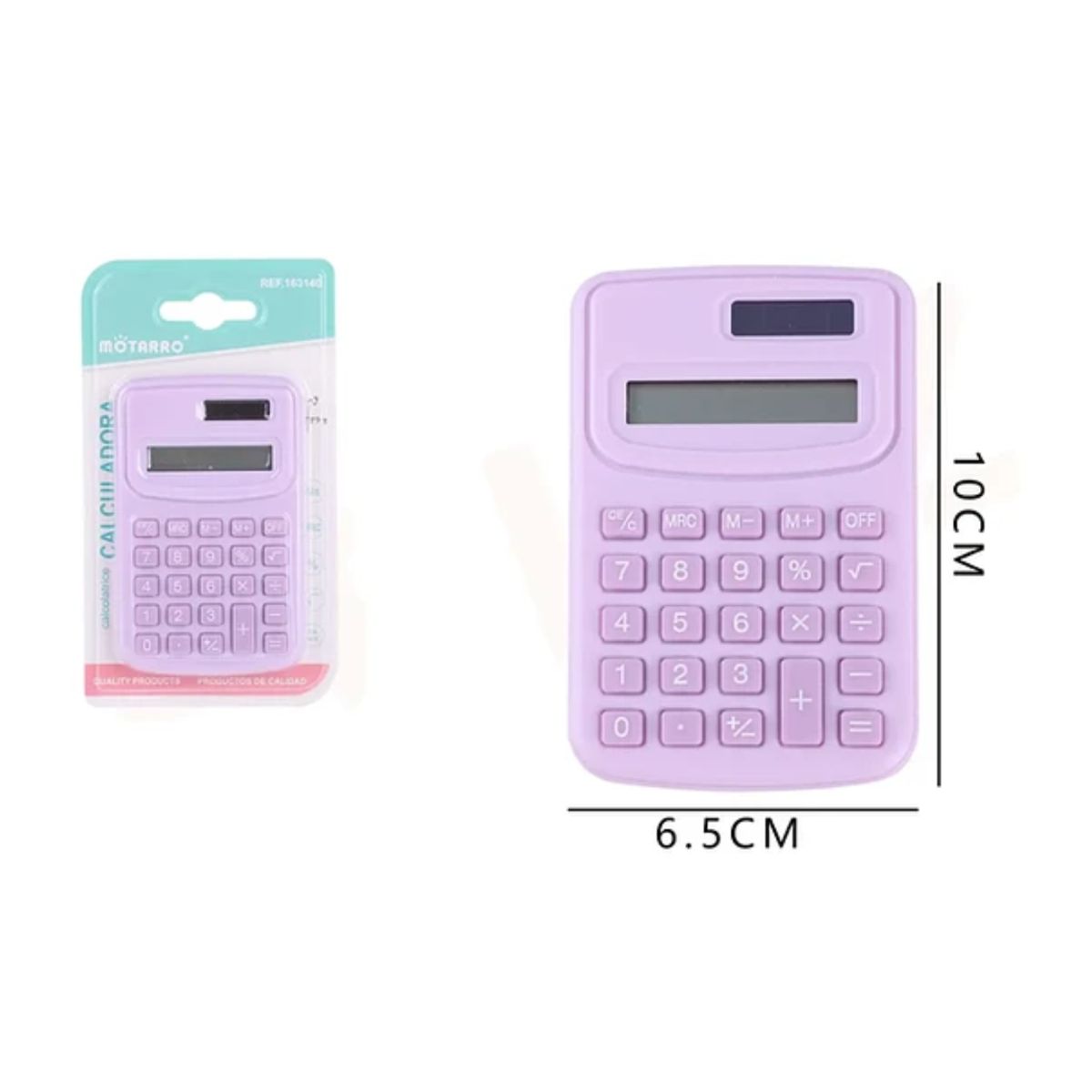 MOTARRO - Mini Calculadora De Bolsillo Kawaii Color Lila