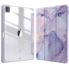 GENERICO - Funda Smart Cover Clear Mármol Para iPad A16 11th Gene 2025 Violeta