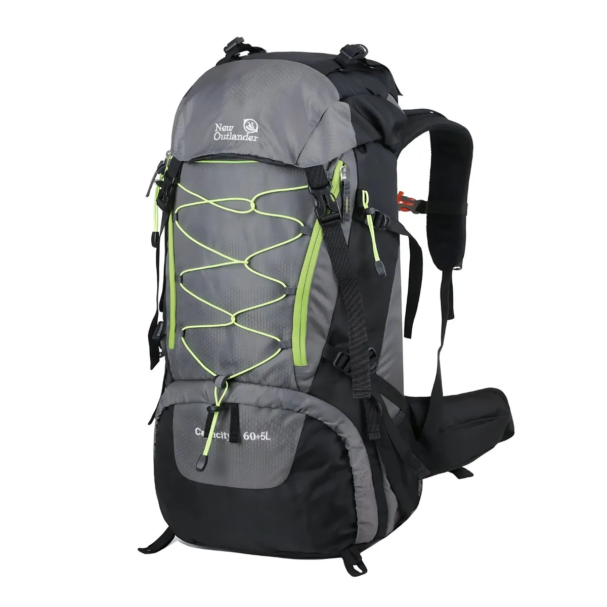 CRUSEC - Mochila Camping 65 Litros Unisex Outdoor Deportiva