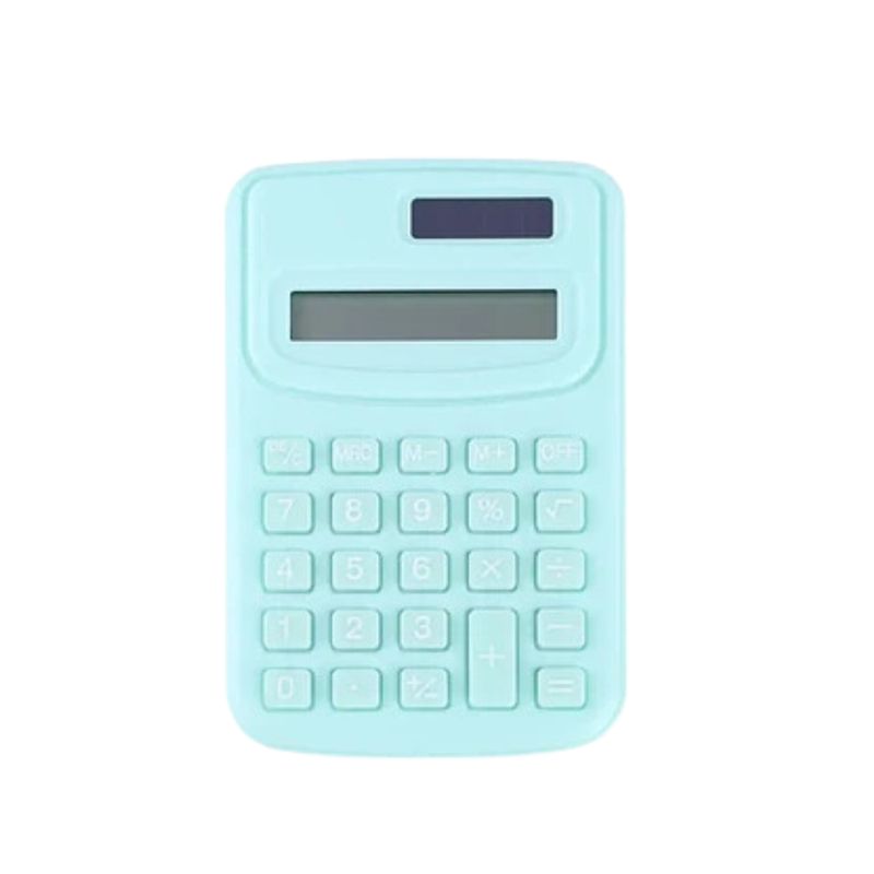 MOTARRO - Mini Calculadora De Bolsillo Kawaii Color Verde Menta