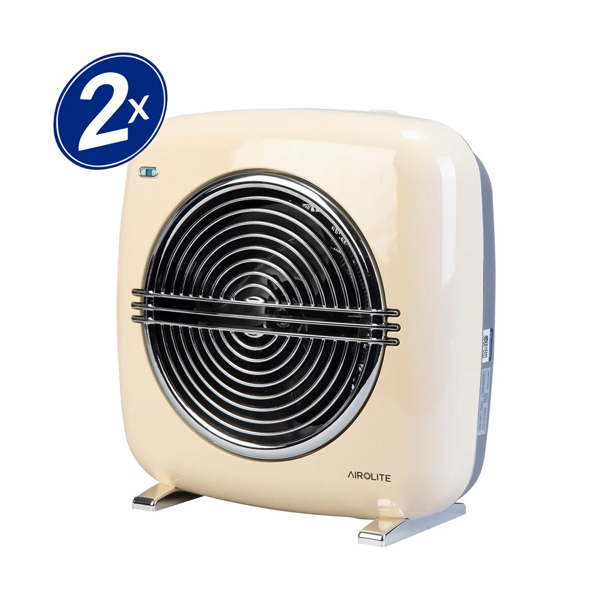 AIROLITE - PACK X 2 TERMOVENTILADOR VINTAGE BLANCO HT RETRO 2000B