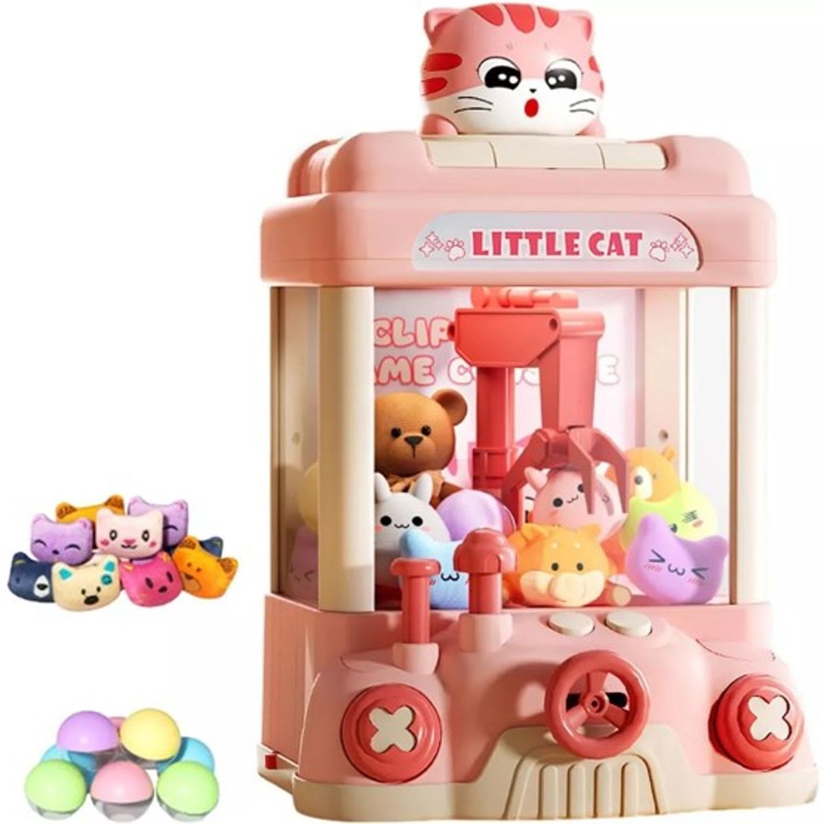 GENERICO - MAQUINA EXPENDEDORA ROSA DE MINI PELUCHE O MAQUINA DE GARRA