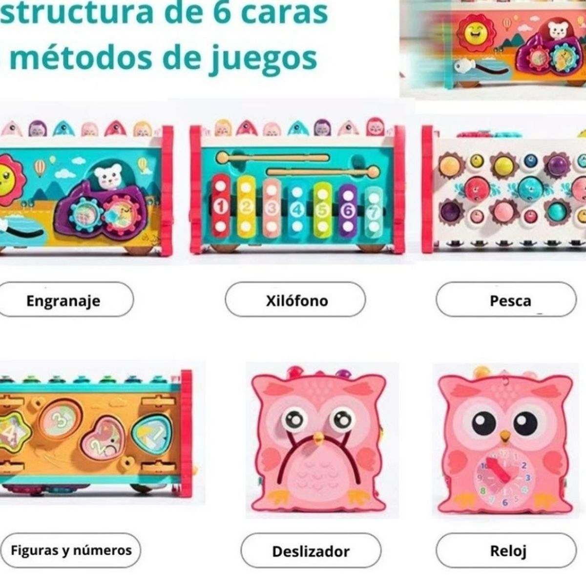 GENERICO - Juguete Montessori Para Bebés Búho Musical Martillo Pesca