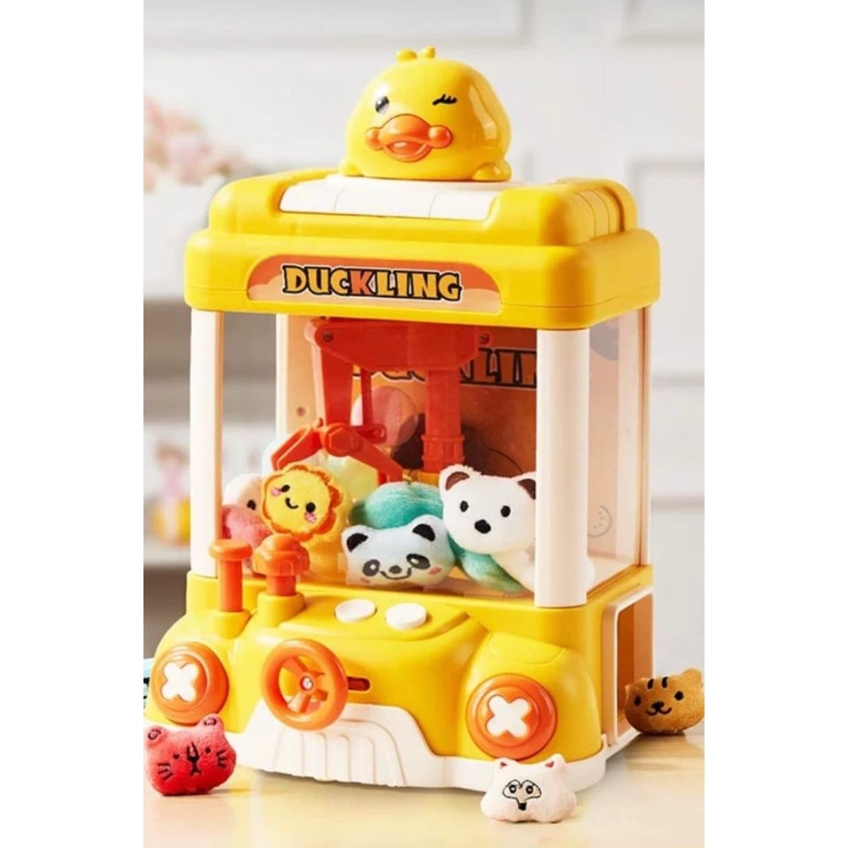 GENERICO - MAQUINA EXPENDEDORA AMARILLO MINI PELUCHE O MAQUINA DE GARRA