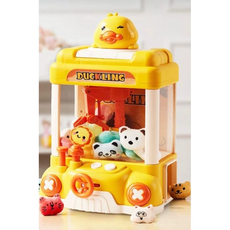 GENERICO - MAQUINA EXPENDEDORA AMARILLO MINI PELUCHE O MAQUINA DE GARRA