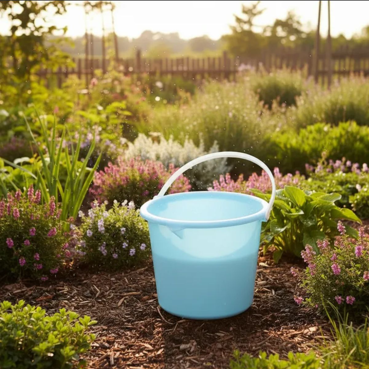 GENERICO - Balde Plástico Celeste 4 5L