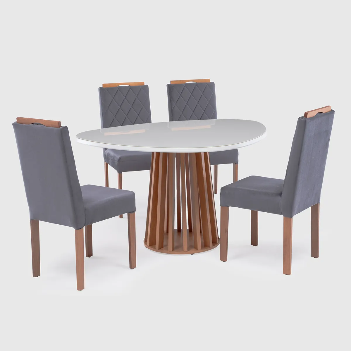 ROCA - Comedor 4 personas Toledo Canela- Ceniza