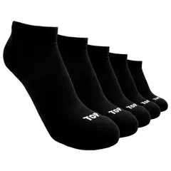 TOP - Calcetines Niño Deportivos Tobilleros Negros Pack 5 C1