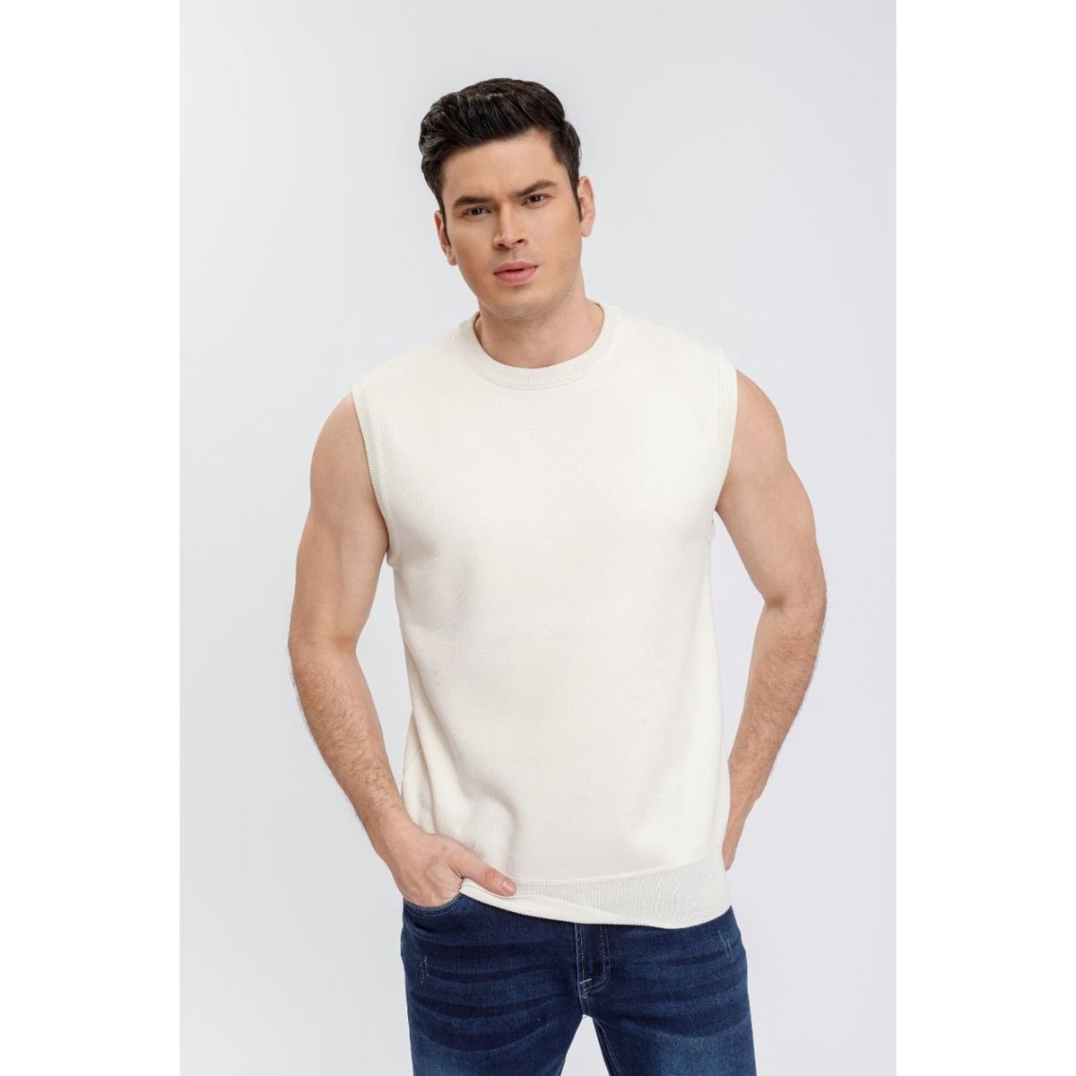 GENERICO - Sweater Sin Manga Hombre Cuello Redondo Excelente Calidad 7192