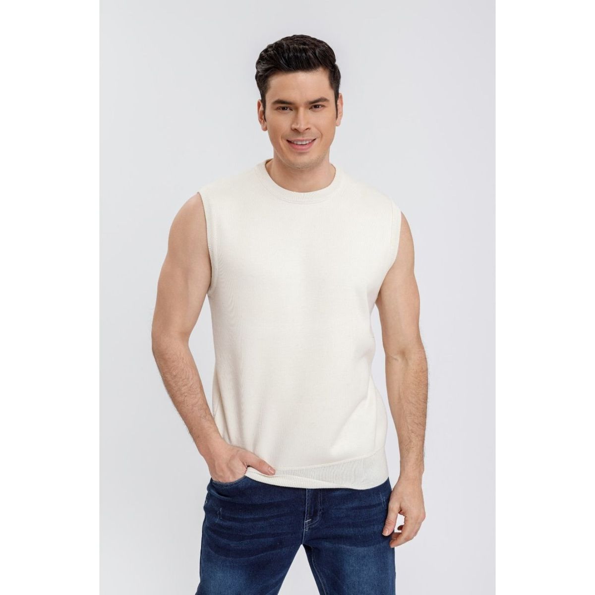 GENERICO - Sweater Sin Manga Hombre Cuello Redondo Excelente Calidad 7192