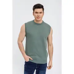 MPROPIA - Sweater Sin Manga Hombre Cuello Redondo Excelente Calidad 7192