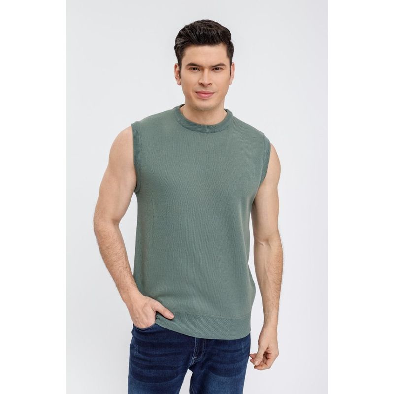 MPROPIA - Sweater Sin Manga Hombre Cuello Redondo Excelente Calidad 7192