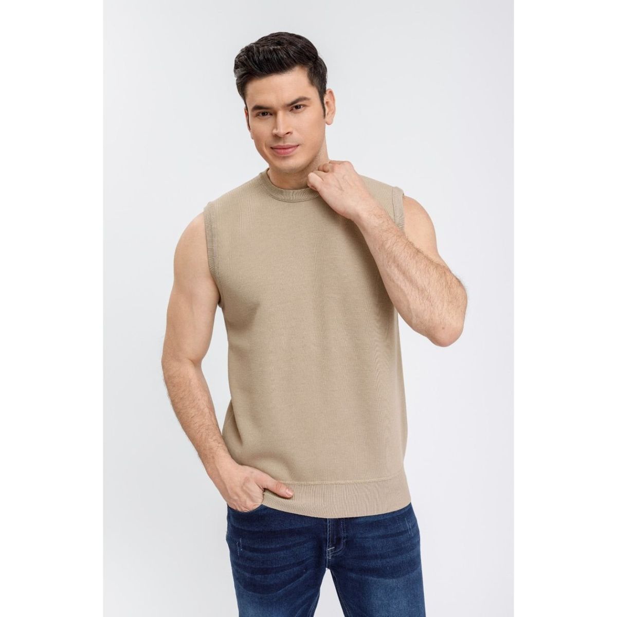 GENERICO - Sweater Sin Manga Hombre Cuello Redondo Excelente Calidad 7192