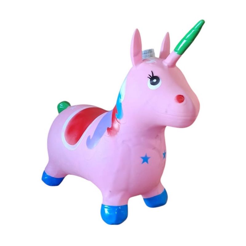 GENERICO - Unicornio Saltarín Inflable Con Sonido  Rosado