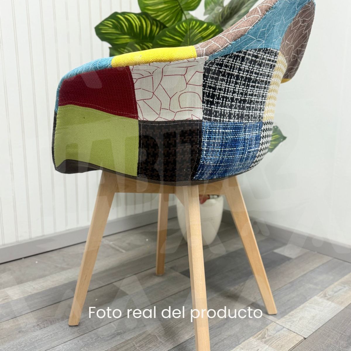 HABITA2 CHILE - Pack 2 Butaca con apoyabrazos Patch Wood - Naranjete