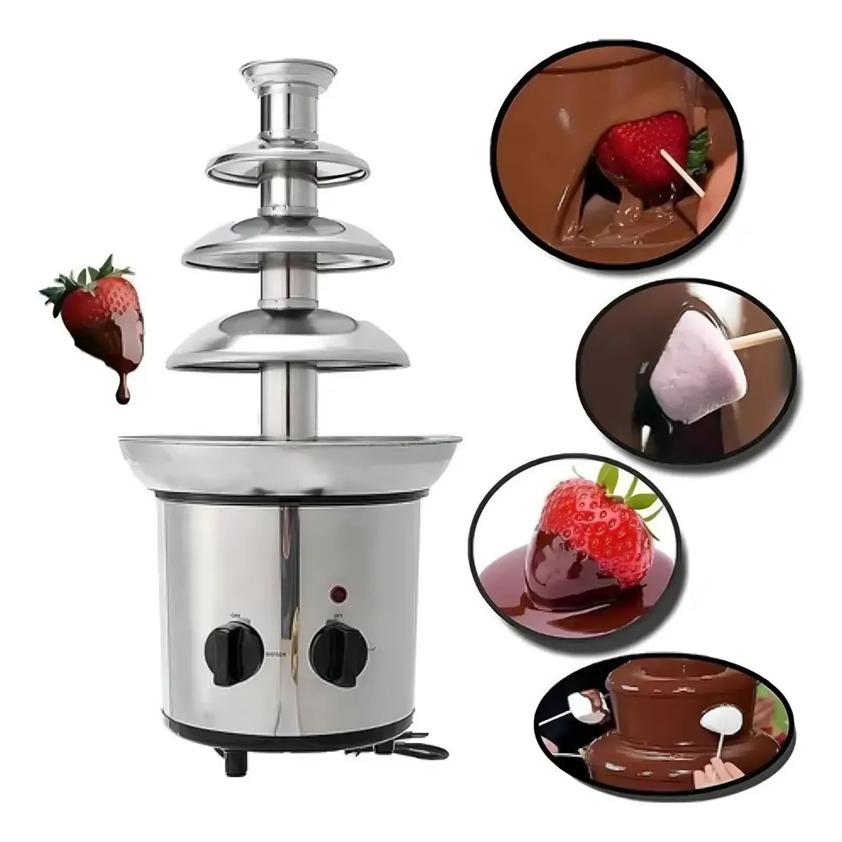 MOVI - Cascada fuente  de chocolate fondue 4 niveles