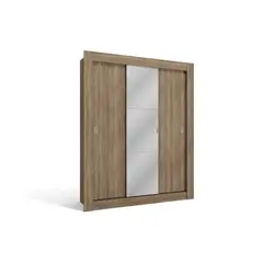 ROCA - Clóset Machado 3 puertas con espejo -Nogal