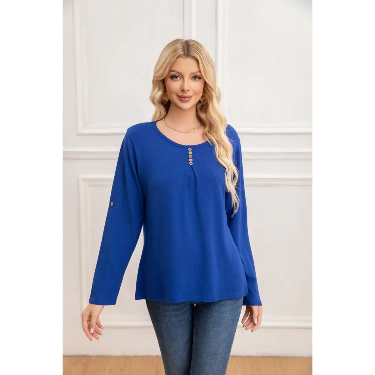 LIKE SHOP - Sweater Mujer Tejido Cuello Redondo Manga Larga 2006