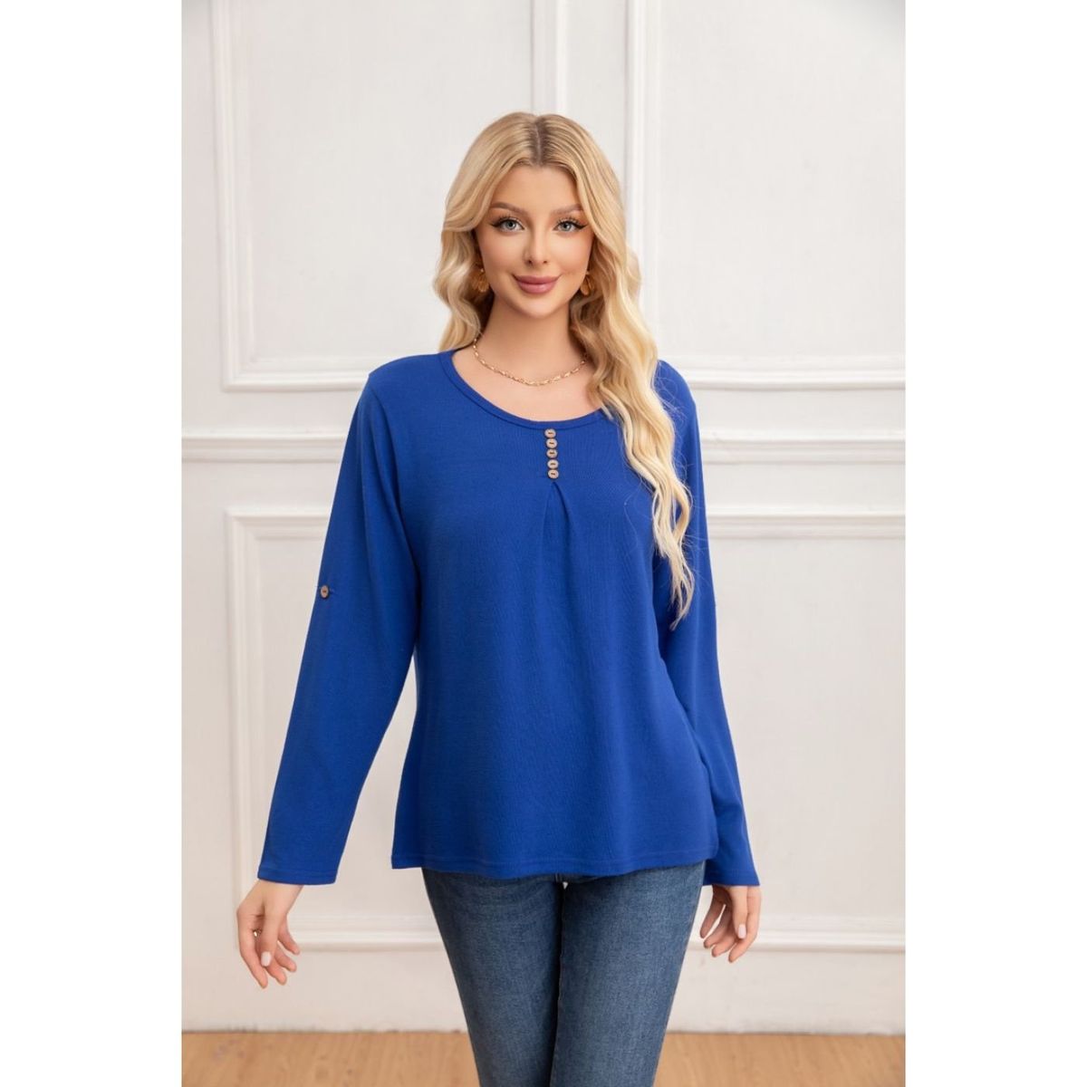 LIKE SHOP - Sweater Mujer Tejido Cuello Redondo Manga Larga 2006