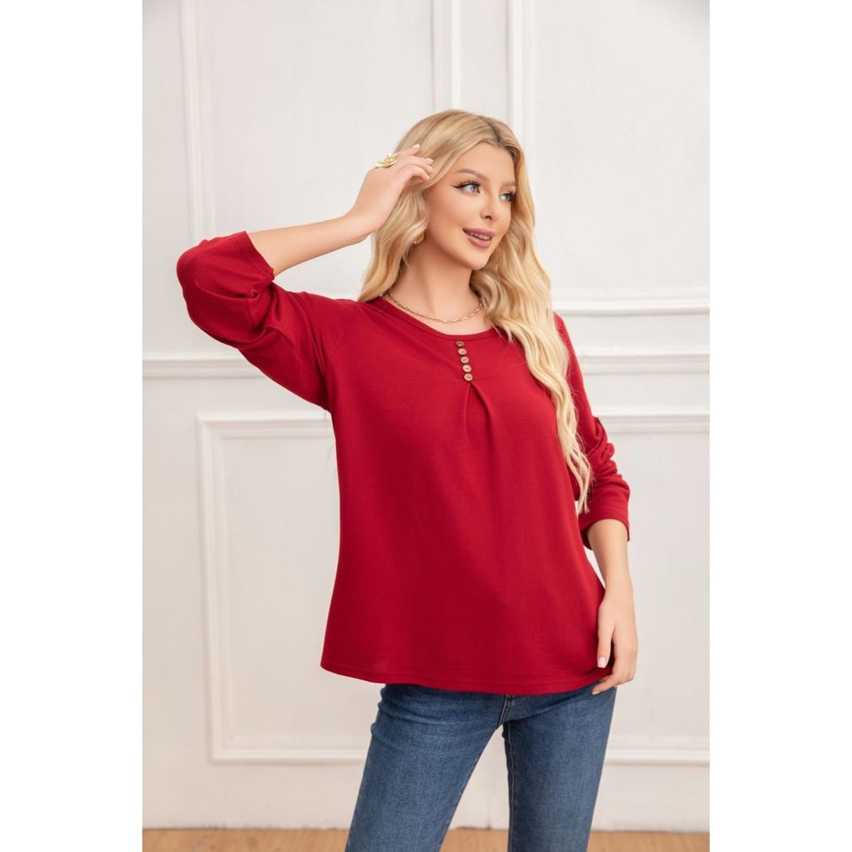 LIKE SHOP - Sweater Mujer Tejido Cuello Redondo Manga Larga 2006