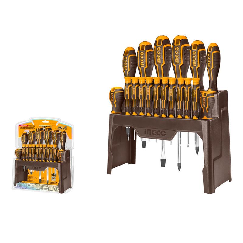 INGCO - Set Destornillador EstandarPrecision PhSlT 18 Piezas Ingco Hksd1828