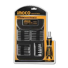 INGCO - Set Destornillador Puntas Y Dados PhSlPzHex 26 Piezas Hksdb0268