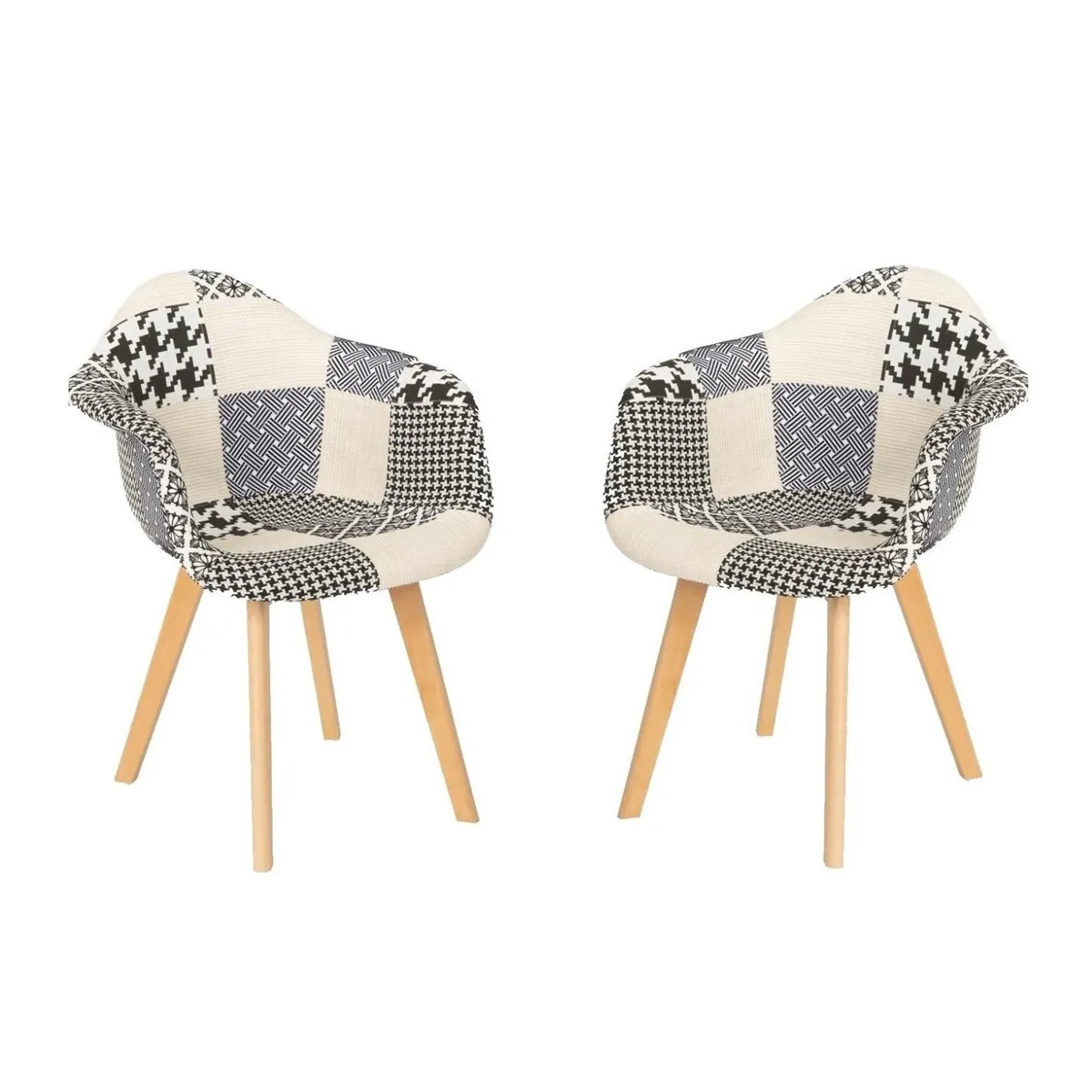 HABITA2 CHILE - Pack 2 Butaca con apoyabrazos Patch Wood - Chess