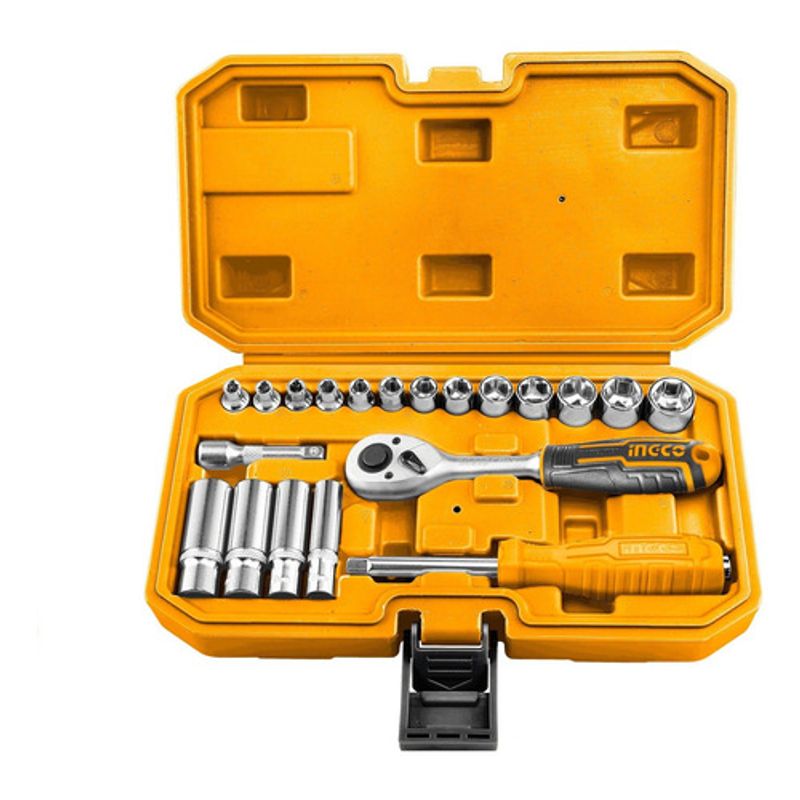 INGCO - Set Dados Y Chicharra Industrial 20 Piezas 14 Ingco Ss Hkts14201