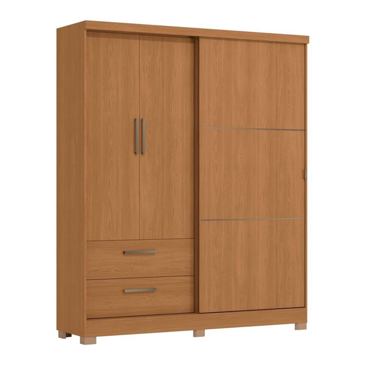 ROCA - Clóset Oliveira 3 puertas 2 cajones- Canela