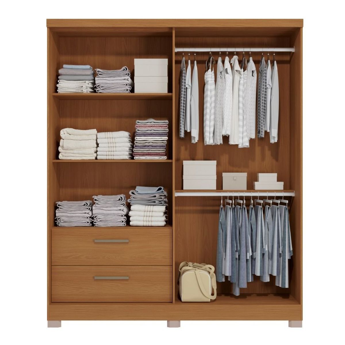 ROCA - Clóset Oliveira 3 puertas 2 cajones- Canela