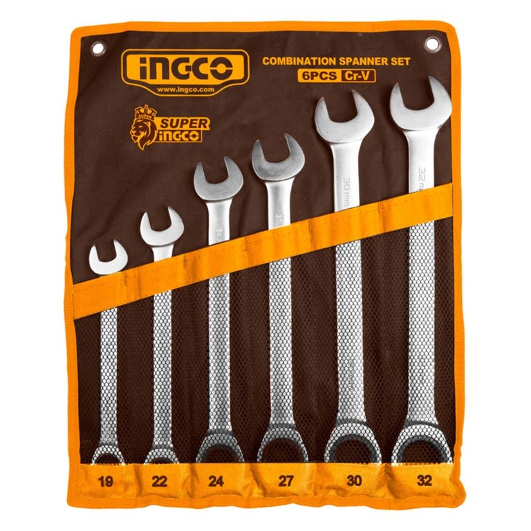 Set Llaves Punta/Chicharra Industrial 6 Piezas 19-32Mm