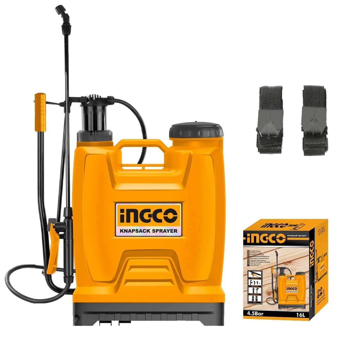 INGCO - Pulverizador Tipo Mochila 16Lt/4,5Bar Ingco Hspp41602