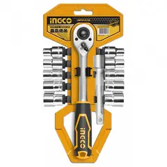 INGCO - Set Dados Y Chicharra Industrial 12 Piezas 1/2"