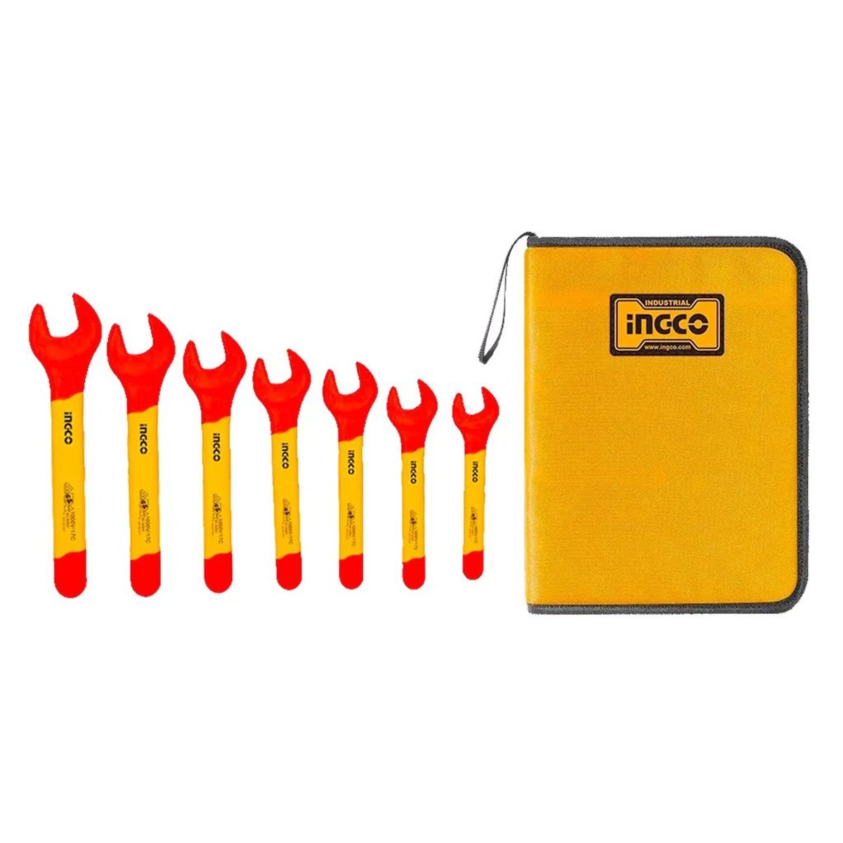 INGCO - Set Llaves Industrial Aisladas Vde 7 Piezas Ingco Hkispa0701