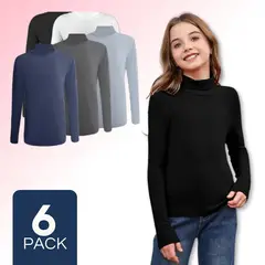 UTILISIMO - Pack 6 Camisetas Polera Beatle Bambú Niña Primera Capa