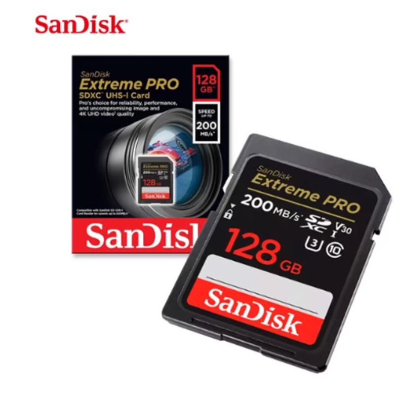 SANDISK - TARJETA SD SANDISK EXTREME PRO 4K 128GB 200MBSG