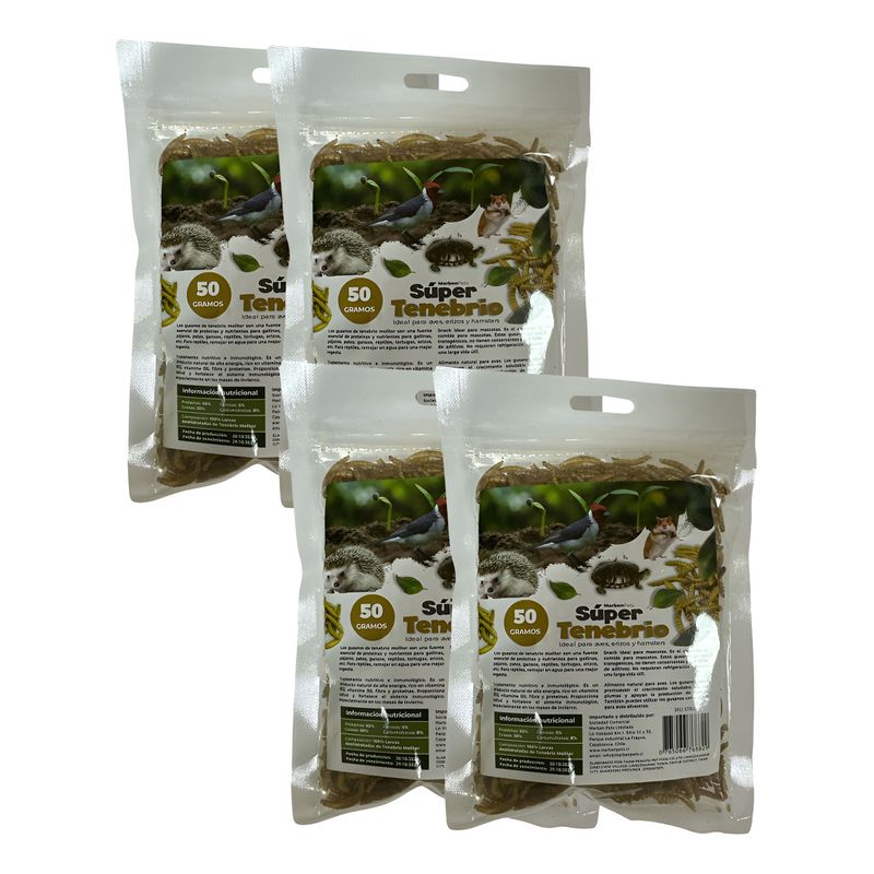 MARBEN PETS - Súper Tenebrios Deshidratados Para Aves Erizos Hámsters 200g