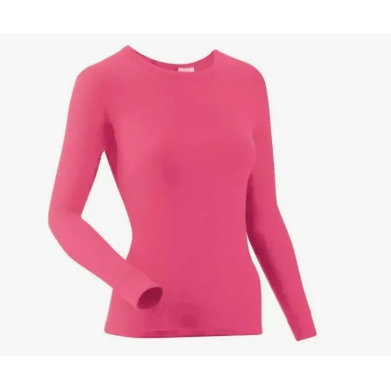 OEM - Polera Mujer Cuello Redondo Camiseta Primera Capa Fuscia ML