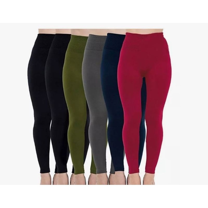 OEM - Pantalón Calza Forro Polar Mujer Colores - Negro  Talla única