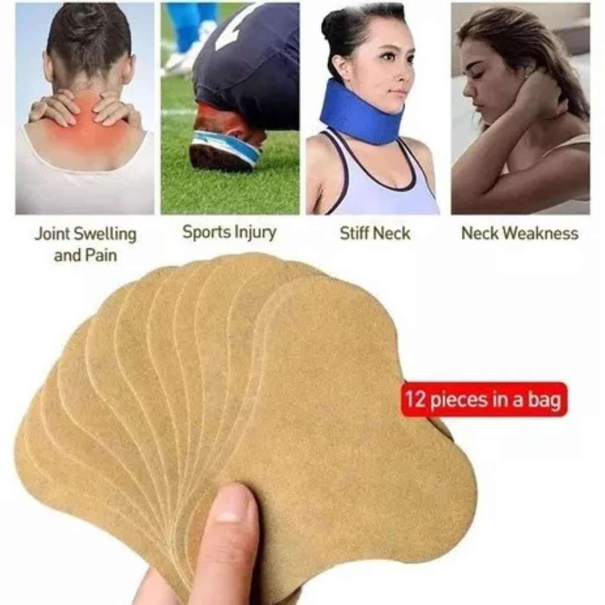 LIKE SHOP - Pack 12 Parches Elimina Dolor Cervical, Cuello, Hombro