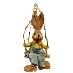 MI DECO HOME CADA DETALLE IMPORTA - CONEJO DE PASCUA EN COLUMPIO MACHO