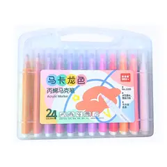 GENERICO - Set 24 Plumones Brush Punta Pincel Acuarelables Watercolor