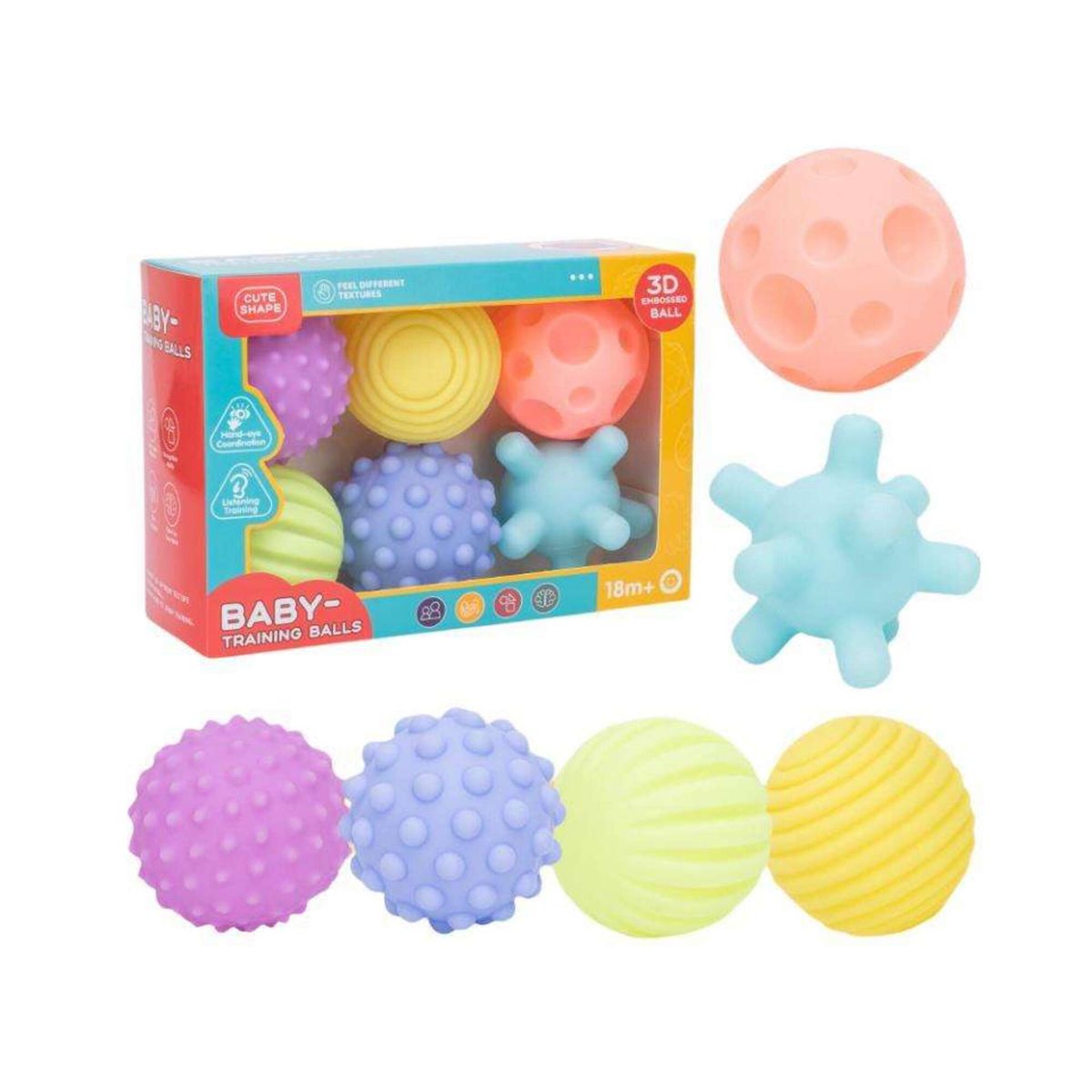 GENERICO - SET PELOTAS SENSORIALES BEBE